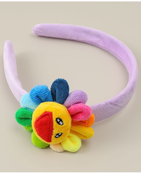 Babyhug Hair Band With Floral Applique - Multicolor