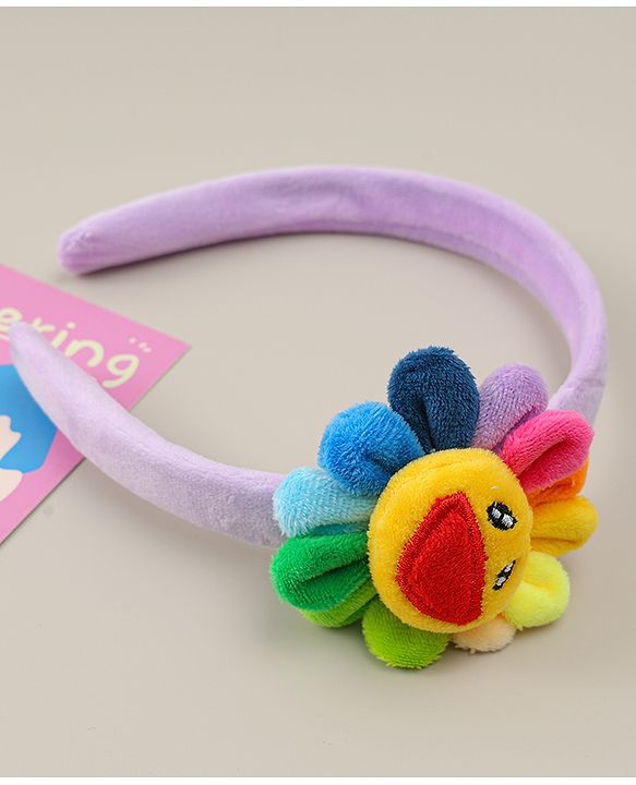 Babyhug Hair Band With Floral Applique - Multicolor