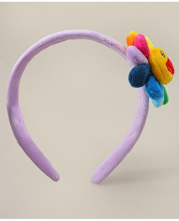 Babyhug Hair Band With Floral Applique - Multicolor