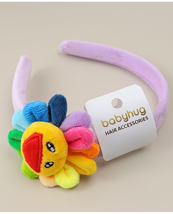 Babyhug Hair Band With Floral Applique - Multicolor