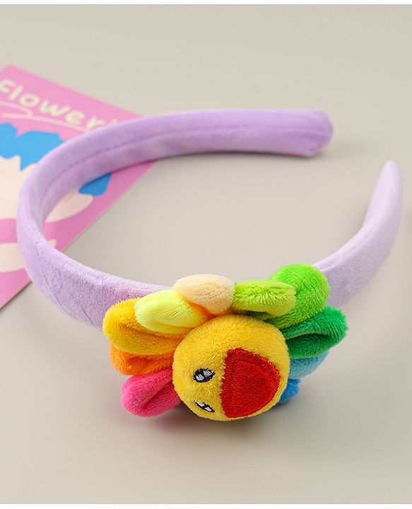 Babyhug Hair Band With Floral Applique - Multicolor