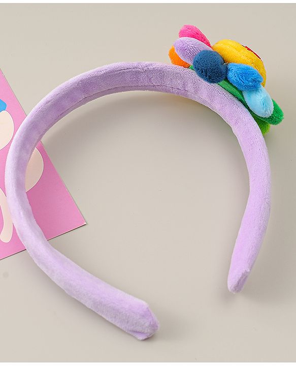 Babyhug Hair Band With Floral Applique - Multicolor
