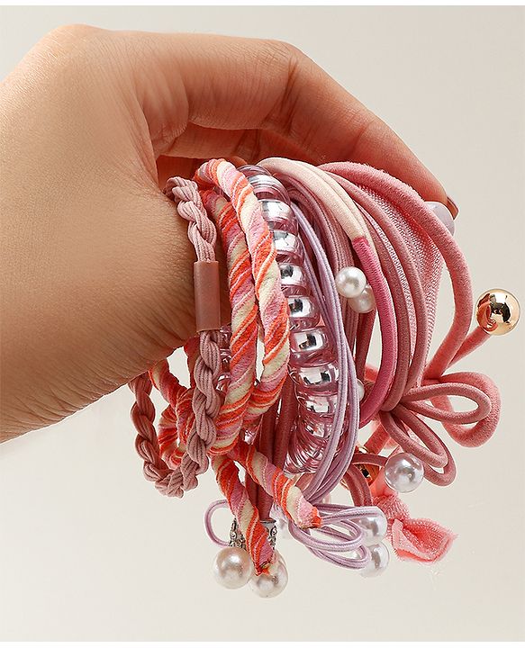 Pine Kids Hair Rubber Bands Pack of 11 - Multicolor