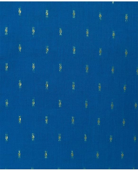 Babyhug Lurex Dobby Woven Full Sleeves Kurta Dhoti Set with Foil Print - Blue