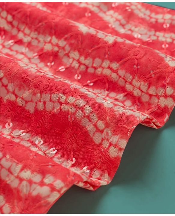 Babyhug Woven Hakkoba Embroide Full Sleeves Printed Kurta Dhoti Set - Pink