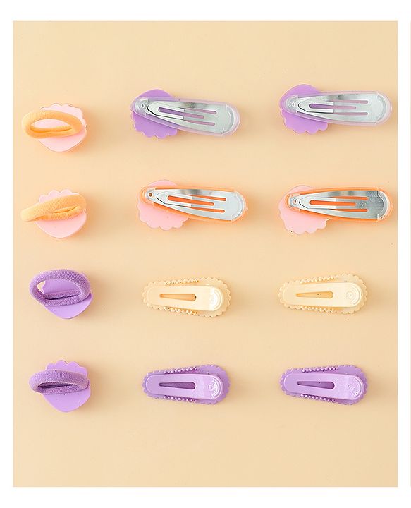 Babyhug Hair Accessories Combo Sets   -Light Orange & Purple