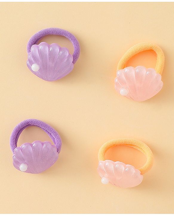 Babyhug Hair Accessories Combo Sets   -Light Orange & Purple