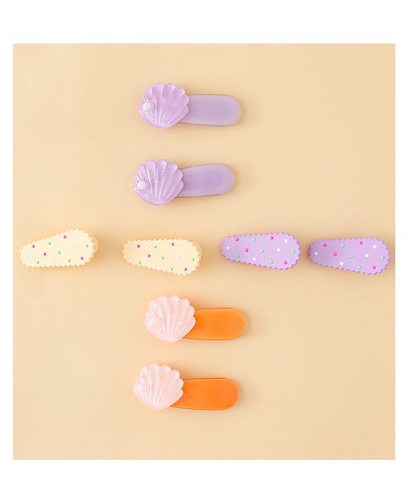 Babyhug Hair Accessories Combo Sets   -Light Orange & Purple