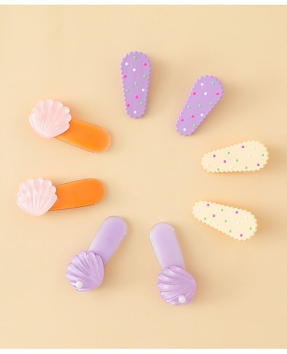 Babyhug Hair Accessories Combo Sets   -Light Orange & Purple