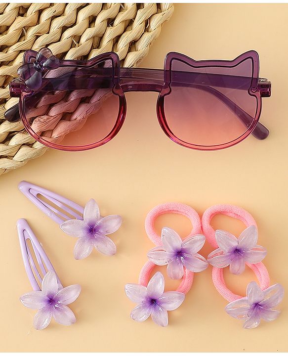 Babyhug Hair Accessories Combo Set of 3 Free Size - Light Purple