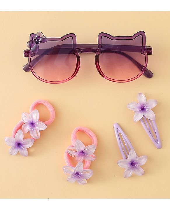 Babyhug Hair Accessories Combo Set of 3 Free Size - Light Purple