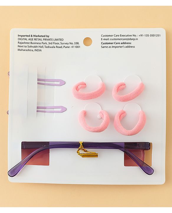 Babyhug Hair Accessories Combo Set of 3 Free Size - Light Purple