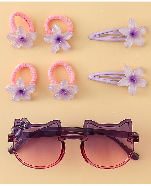 Babyhug Hair Accessories Combo Set of 3 Free Size - Light Purple