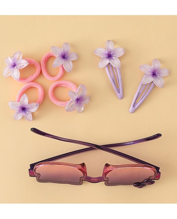 Babyhug Hair Accessories Combo Set of 3 Free Size - Light Purple