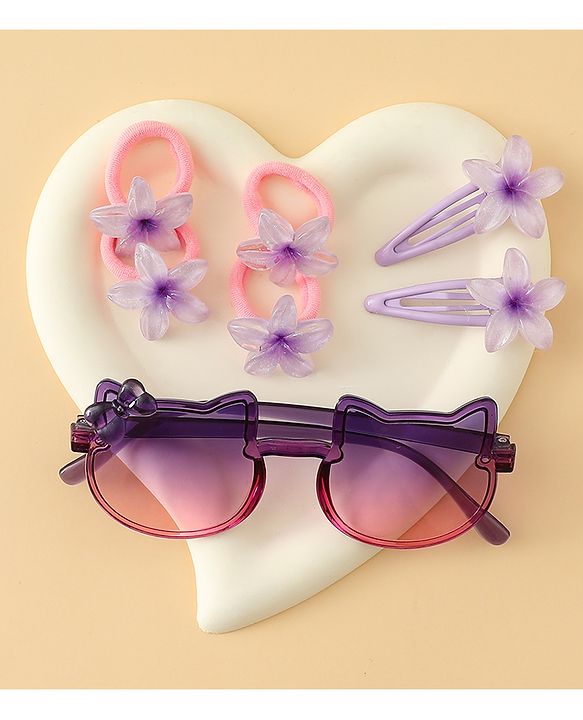 Babyhug Hair Accessories Combo Set of 3 Free Size - Light Purple
