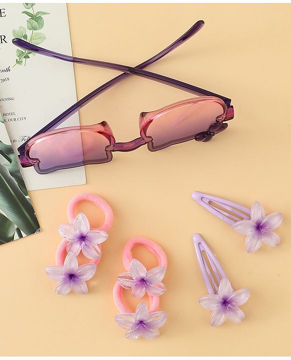 Babyhug Hair Accessories Combo Set of 3 Free Size - Light Purple