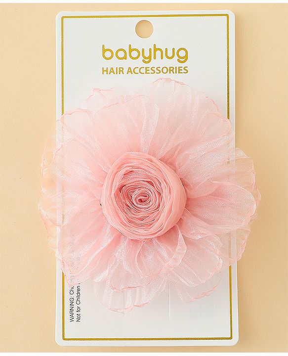 Babyhug Hair Clips With Floral Applique Pack of 1 - Cream