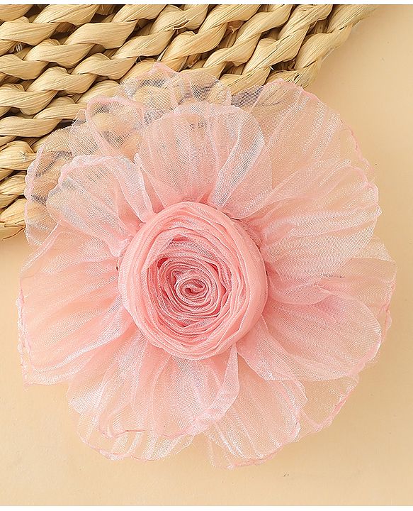 Babyhug Hair Clips With Floral Applique Pack of 1 - Cream