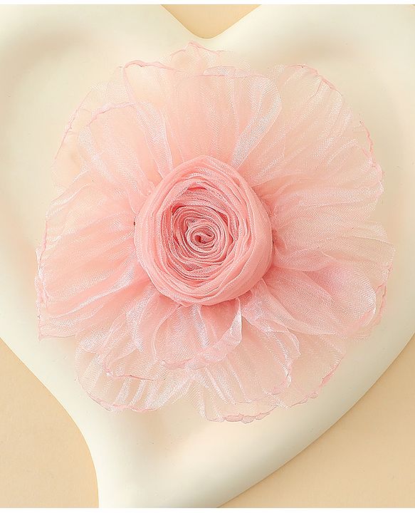 Babyhug Hair Clips With Floral Applique Pack of 1 - Cream