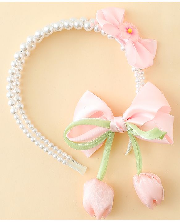 Pine Kids Hair Accessories Combo Set Free Size - Pink