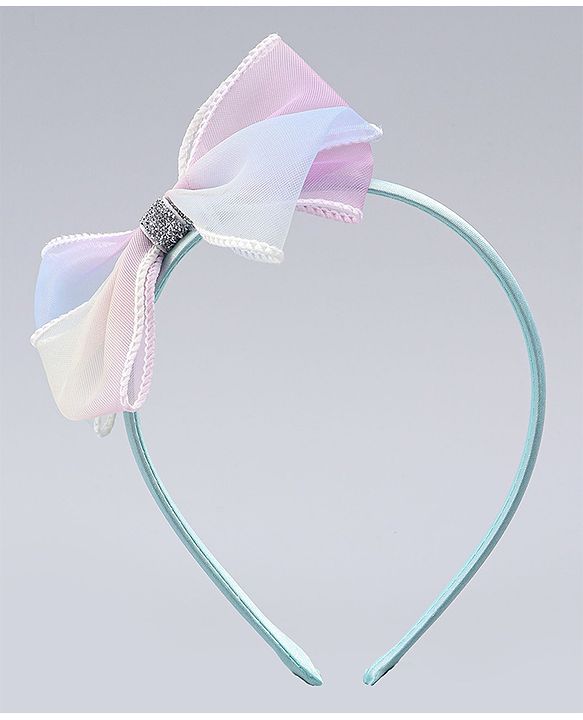 Babyhug Hair Bands With Floral & Bow Applique Pack of 2 - Multicolor