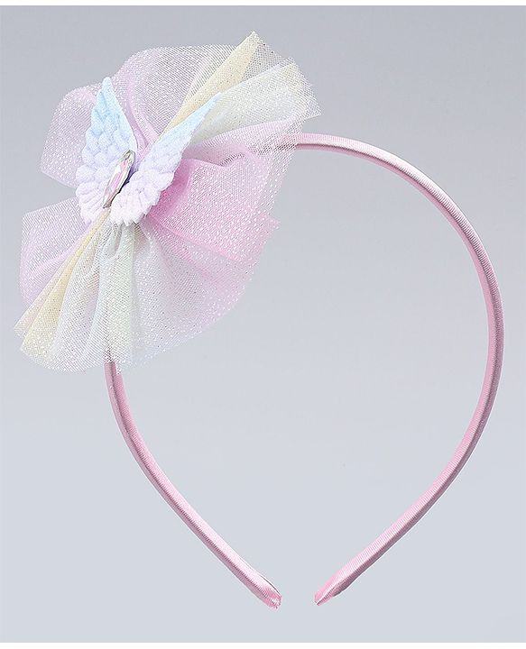 Babyhug Hair Bands With Floral & Bow Applique Pack of 2 - Multicolor