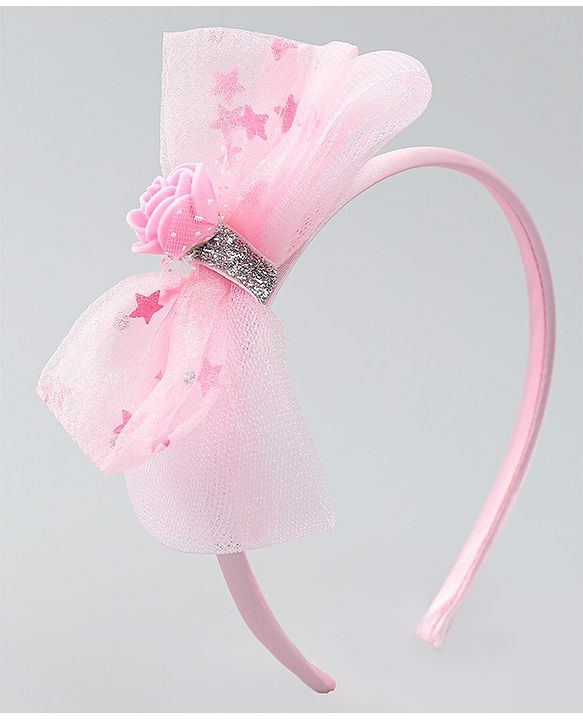 Babyhug Hair Bands with Bow Applique Pack of 2  - Multicolor