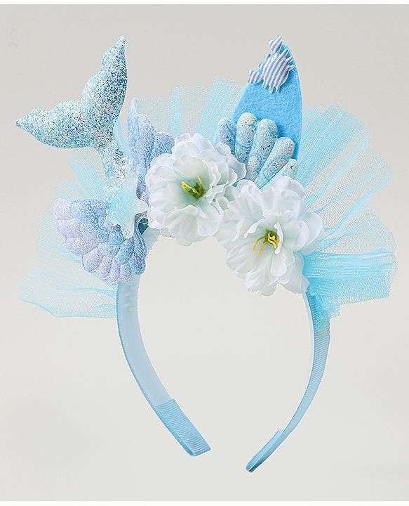 Babyhug Hair Bands With Floral & Marine Collection Applique - Pink