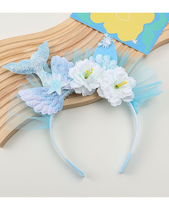 Babyhug Hair Bands With Floral & Marine Collection Applique - Pink