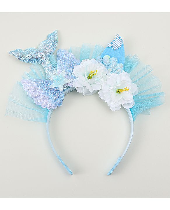 Babyhug Hair Bands With Floral & Marine Collection Applique - Pink