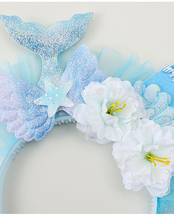 Babyhug Hair Bands With Floral & Marine Collection Applique - Pink