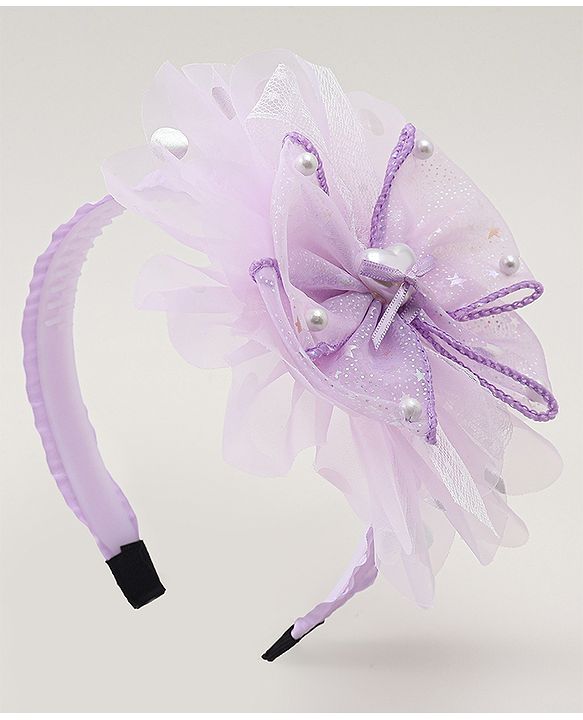 Babyhug Floral & Hearts Applique Hair Band - Pink