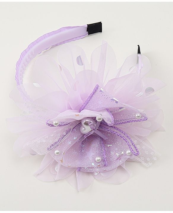 Babyhug Floral & Hearts Applique Hair Band - Pink