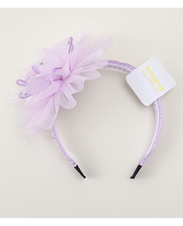 Babyhug Floral & Hearts Applique Hair Band - Pink