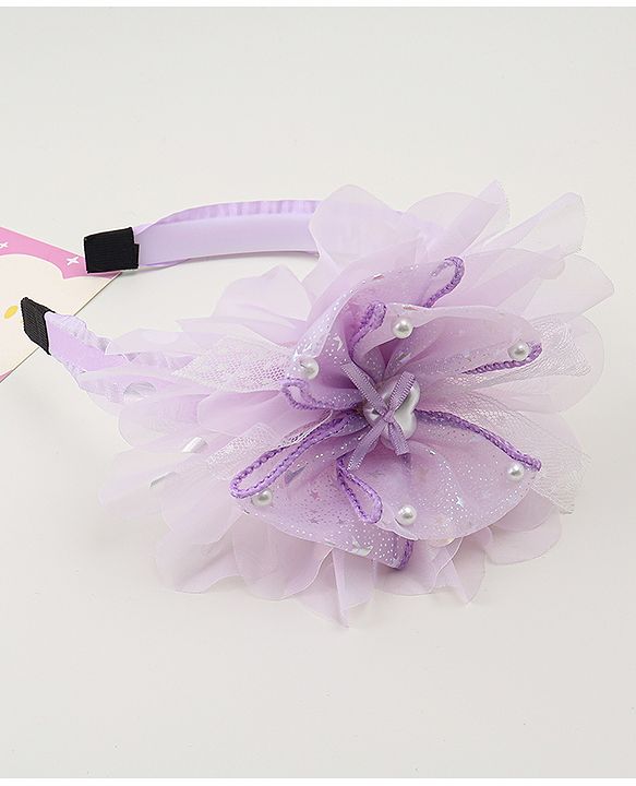 Babyhug Floral & Hearts Applique Hair Band - Pink