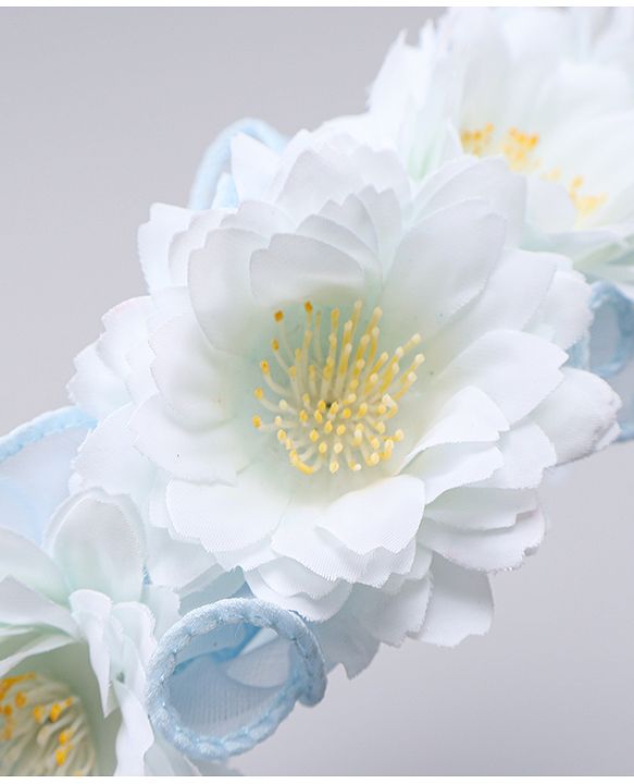 Pine Kids Hair Bands With Floral Applique - Blue