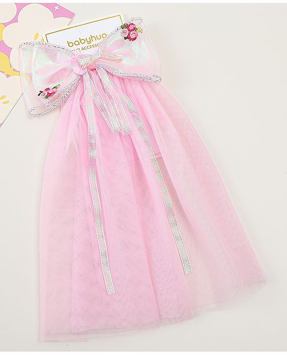 Babyhug  Hair Clip with Bow Applique- Off White