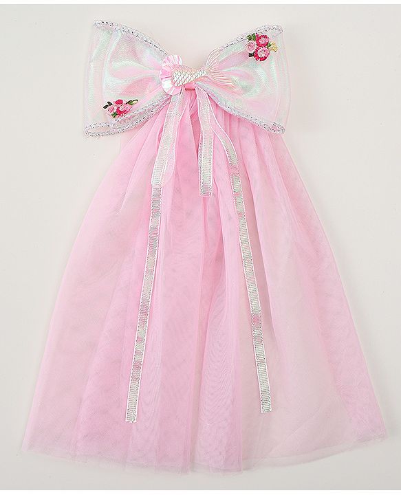 Babyhug  Hair Clip with Bow Applique- Off White