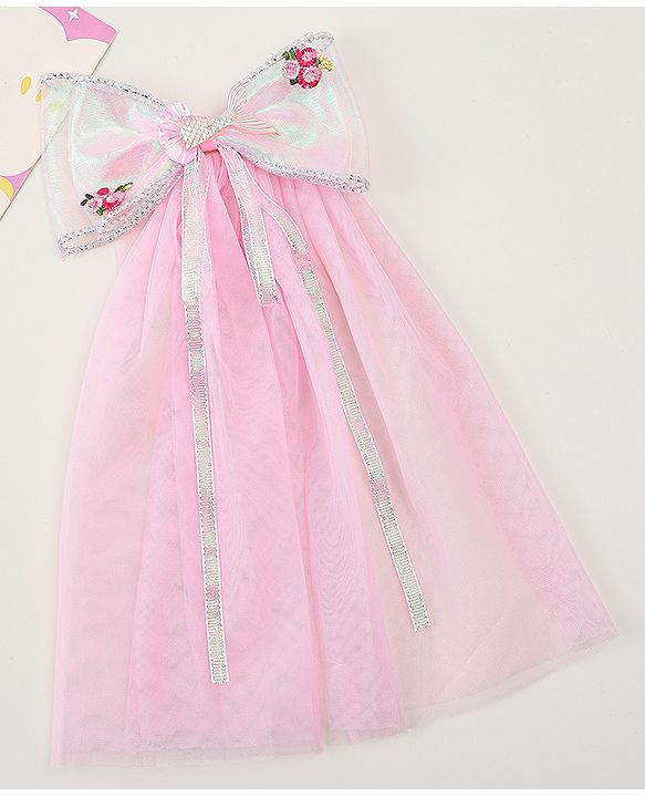 Babyhug  Hair Clip with Bow Applique- Off White