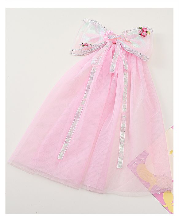 Babyhug  Hair Clip with Bow Applique- Off White