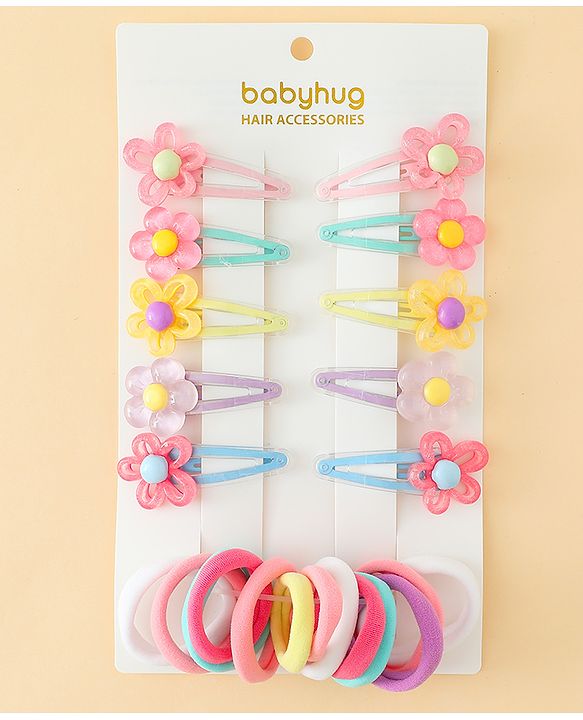 Babyhug Hair Accessories Combo Sets Pack of 18 Free Size - Multicolor