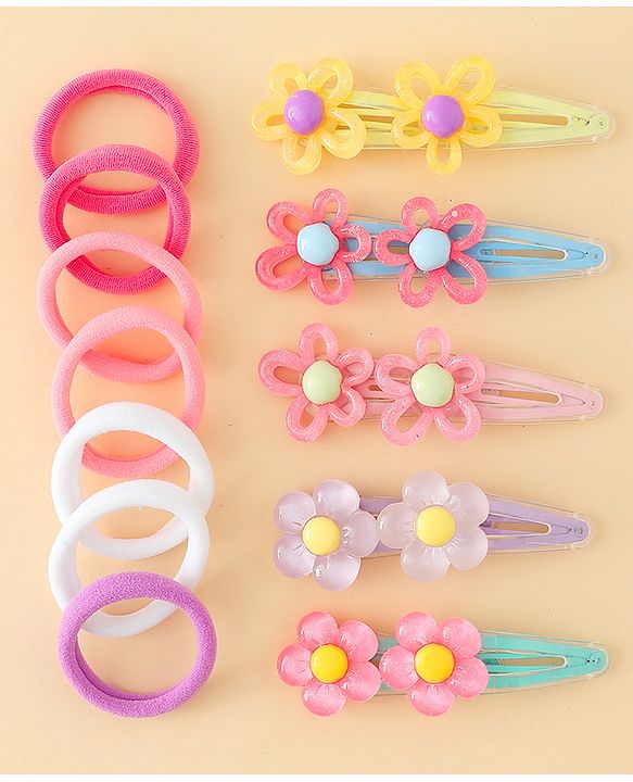 Babyhug Hair Accessories Combo Sets Pack of 18 Free Size - Multicolor