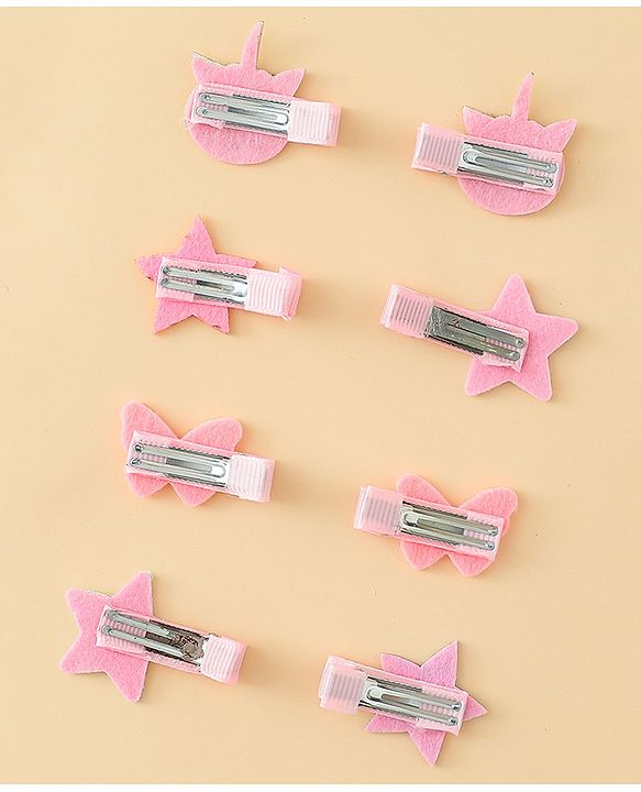 Babyhug Combo set Hair Clips & Rubber Bands with Applique  - Multicolor