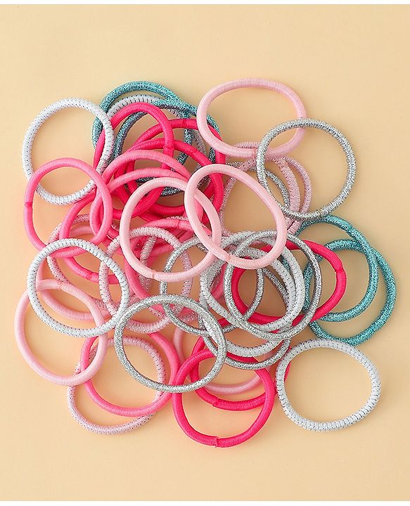 Babyhug Combo set Hair Clips & Rubber Bands with Applique  - Multicolor