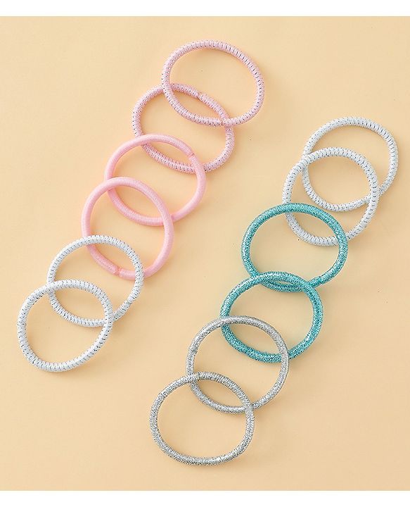 Babyhug Combo set Hair Clips & Rubber Bands with Applique  - Multicolor