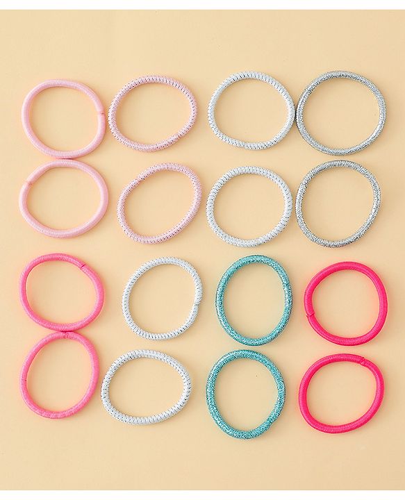 Babyhug Combo set Hair Clips & Rubber Bands with Applique  - Multicolor