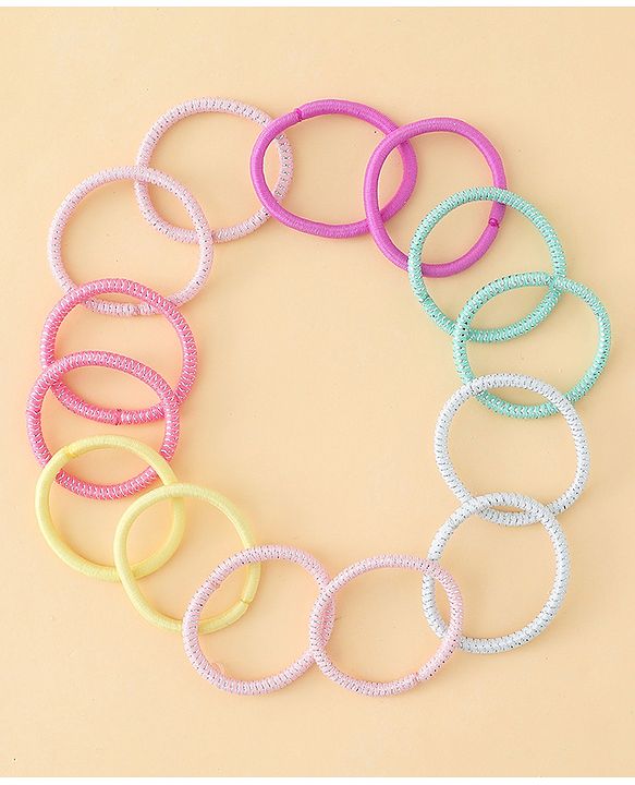 Babyhug Hair Accessories Combo Sets  Rubber Bands & Snap Clips Pair of  3 -  Multicolor