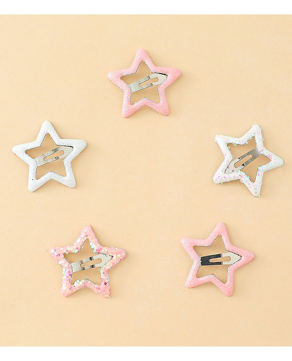 Babyhug Hair Accessories Combo Sets  Rubber Bands & Snap Clips Pair of  3 -  Multicolor