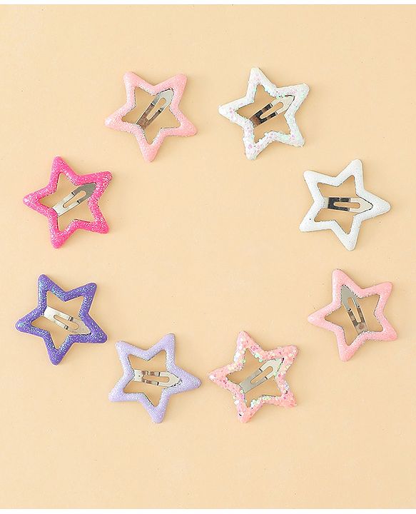 Babyhug Hair Accessories Combo Sets  Rubber Bands & Snap Clips Pair of  3 -  Multicolor