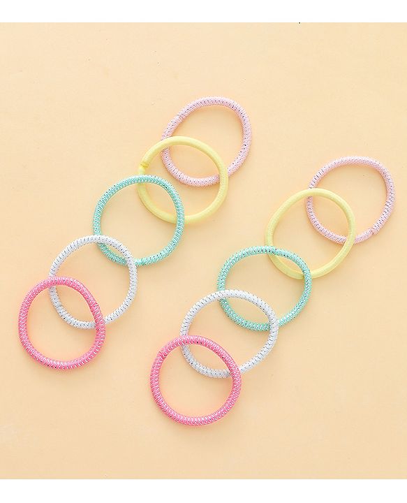 Babyhug Hair Accessories Combo Sets  Rubber Bands & Snap Clips Pair of  3 -  Multicolor